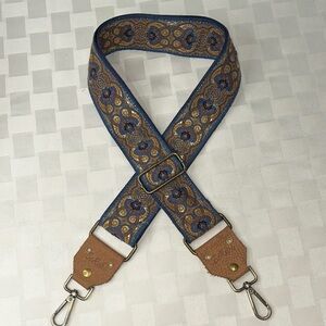Elegant Blue and Gold Replacement Bag Strap